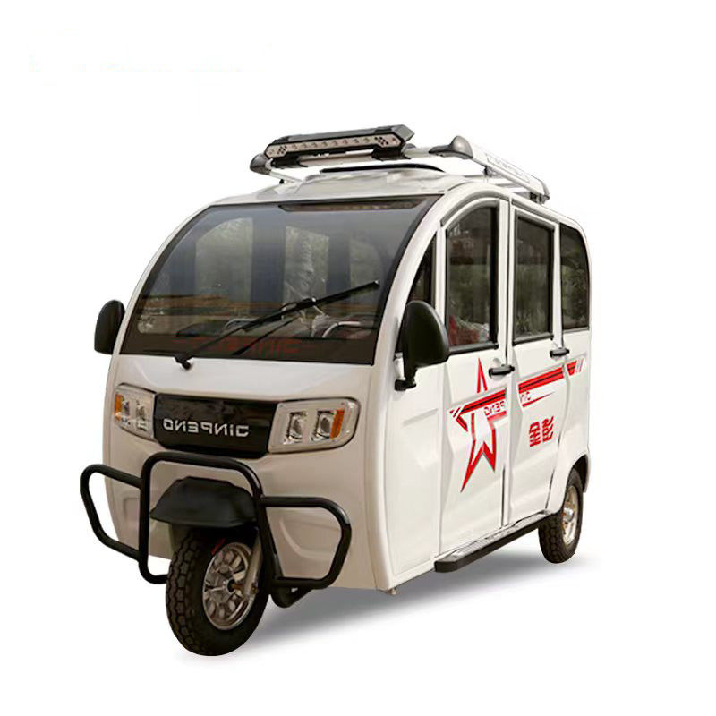3 Wheel Enclosed Electric Cargo Tricycle 650W Mini New Energy 60V For 4 Passenger
